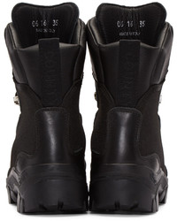 Женские черные кожаные ботинки от Marcelo Burlon County of Milan