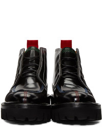 Мужские черные кожаные ботинки от Carven