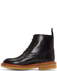 Женские черные кожаные ботинки от YMC