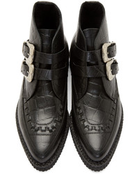 Мужские черные кожаные ботинки от Underground