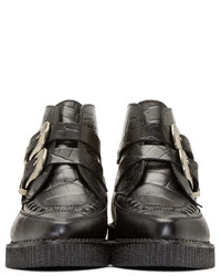 Мужские черные кожаные ботинки от Underground