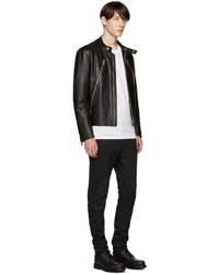 Мужские черные кожаные ботинки от Valentino