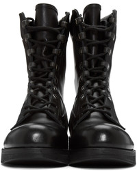 Мужские черные кожаные ботинки от Sacai