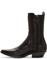 Мужские черные кожаные ботинки от Haider Ackermann