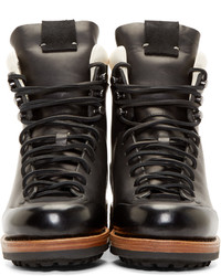 Мужские черные кожаные ботинки от Feit