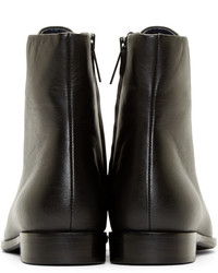 Женские черные кожаные ботинки от Jil Sander Navy