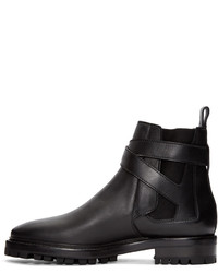 Мужские черные кожаные ботинки от Lanvin