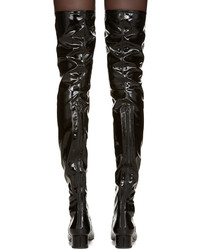 Женские черные кожаные ботинки от Valentino