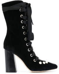 Женские черные кожаные ботинки от Blugirl