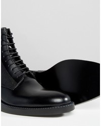 Мужские черные кожаные ботинки от Hugo Boss