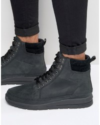 Мужские черные кожаные ботинки от Boxfresh