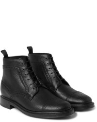 Мужские черные кожаные ботинки от Brioni