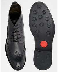 Мужские черные кожаные ботинки от Base London