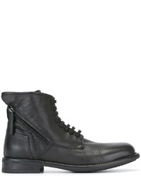 Мужские черные кожаные ботинки от Bruno Bordese