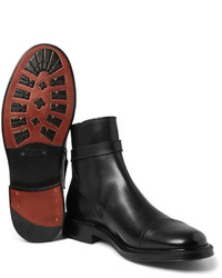 Мужские черные кожаные ботинки от Brioni