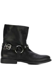 Женские черные кожаные ботинки от Burberry