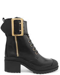 Женские черные кожаные ботинки от Burberry