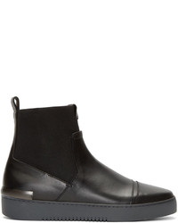 Мужские черные кожаные ботинки от Calvin Klein Collection