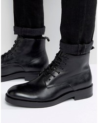 Мужские черные кожаные ботинки от Calvin Klein