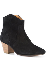 Женские черные кожаные ботинки от Isabel Marant