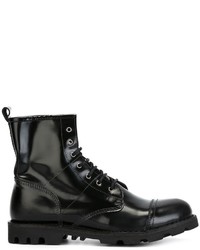 Женские черные кожаные ботинки от Diesel