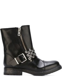Женские черные кожаные ботинки от Diesel