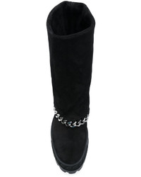 Женские черные кожаные ботинки от Casadei