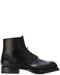 Мужские черные кожаные ботинки от DSQUARED2