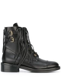 Женские черные кожаные ботинки от Elie Saab