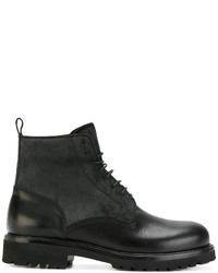 Мужские черные кожаные ботинки от Ermanno Scervino