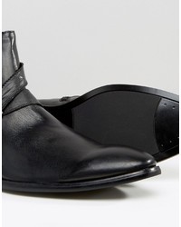 Мужские черные кожаные ботинки от Aldo