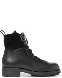 Мужские черные кожаные ботинки от Feit