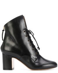 Женские черные кожаные ботинки от Francesco Russo