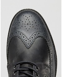 Мужские черные кожаные ботинки от Fred Perry