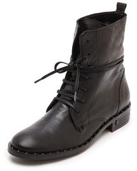 Женские черные кожаные ботинки от Freda