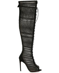 Женские черные кожаные ботинки от Giambattista Valli