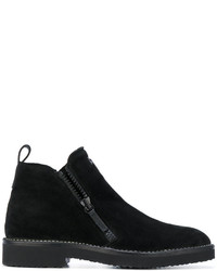 Мужские черные кожаные ботинки от Giuseppe Zanotti Design