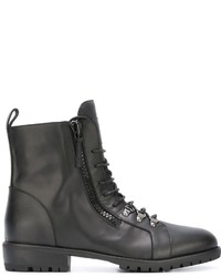Мужские черные кожаные ботинки от Giuseppe Zanotti Design