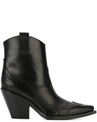 Женские черные кожаные ботинки от Givenchy
