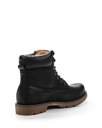 Мужские черные кожаные ботинки от Goor