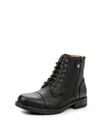 Мужские черные кожаные ботинки от Goor