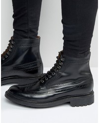Мужские черные кожаные ботинки от Grenson