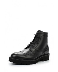 Мужские черные кожаные ботинки от GUARDIANI SPORT