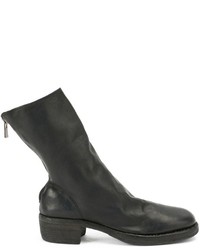 Женские черные кожаные ботинки от Guidi