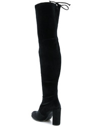 Женские черные кожаные ботинки от Stuart Weitzman