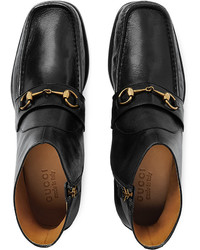 Мужские черные кожаные ботинки от Gucci