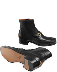 Мужские черные кожаные ботинки от Gucci