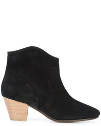 Женские черные кожаные ботинки от Isabel Marant