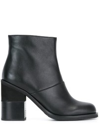 Женские черные кожаные ботинки от Jil Sander Navy