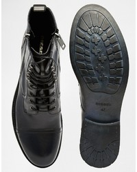 Мужские черные кожаные ботинки от Diesel